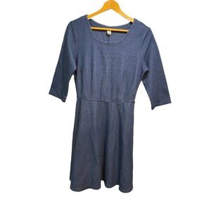 Old Navy Women's‎ Blue 3/4 Sleeve Fit Flare Dress Size M